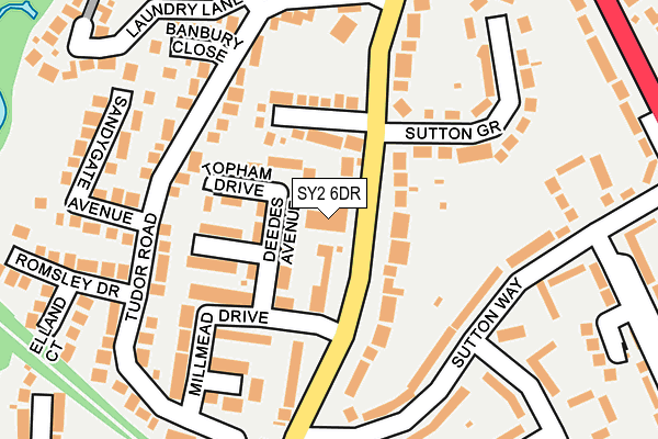 SY2 6DR map - OS OpenMap – Local (Ordnance Survey) SY2 6DR map - OS OpenMap – Local (Ordnance Survey)