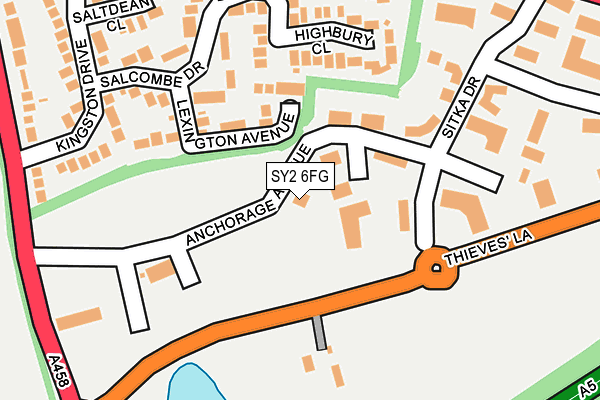 SY2 6FG map - OS OpenMap – Local (Ordnance Survey) SY2 6FG map - OS OpenMap – Local (Ordnance Survey)