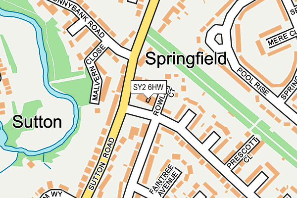 SY2 6HW map - OS OpenMap – Local (Ordnance Survey) SY2 6HW map - OS OpenMap – Local (Ordnance Survey)