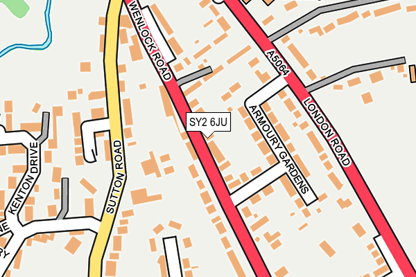 SY2 6JU map - OS OpenMap – Local (Ordnance Survey) SY2 6JU map - OS OpenMap – Local (Ordnance Survey)