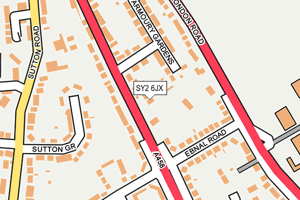 SY2 6JX map - OS OpenMap – Local (Ordnance Survey) SY2 6JX map - OS OpenMap – Local (Ordnance Survey)
