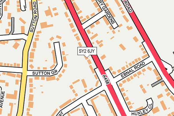 SY2 6JY map - OS OpenMap – Local (Ordnance Survey) SY2 6JY map - OS OpenMap – Local (Ordnance Survey)
