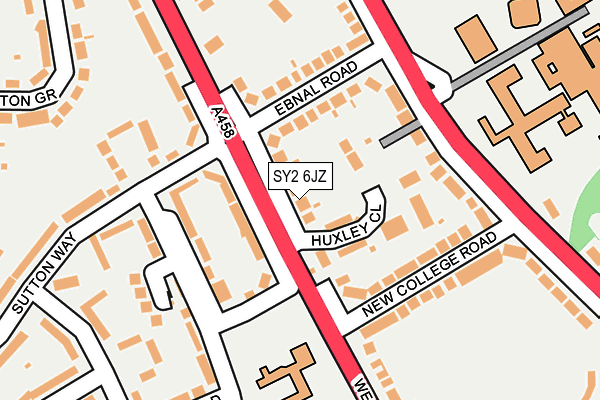 SY2 6JZ map - OS OpenMap – Local (Ordnance Survey) SY2 6JZ map - OS OpenMap – Local (Ordnance Survey)