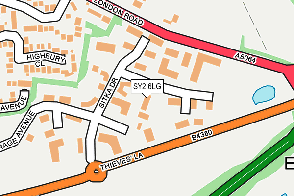 SY2 6LG map - OS OpenMap – Local (Ordnance Survey)