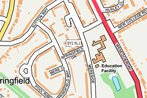 SY2 6LJ map - OS OpenMap – Local (Ordnance Survey) SY2 6LJ map - OS OpenMap – Local (Ordnance Survey)