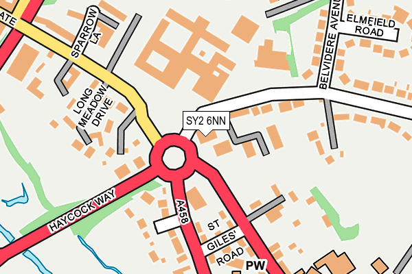 SY2 6NN map - OS OpenMap – Local (Ordnance Survey) SY2 6NN map - OS OpenMap – Local (Ordnance Survey)