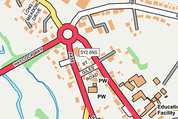 SY2 6NS map - OS OpenMap – Local (Ordnance Survey) SY2 6NS map - OS OpenMap – Local (Ordnance Survey)