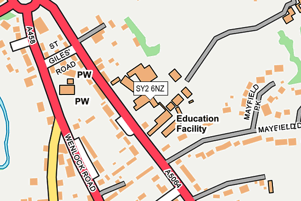 SY2 6NZ map - OS OpenMap – Local (Ordnance Survey) SY2 6NZ map - OS OpenMap – Local (Ordnance Survey)