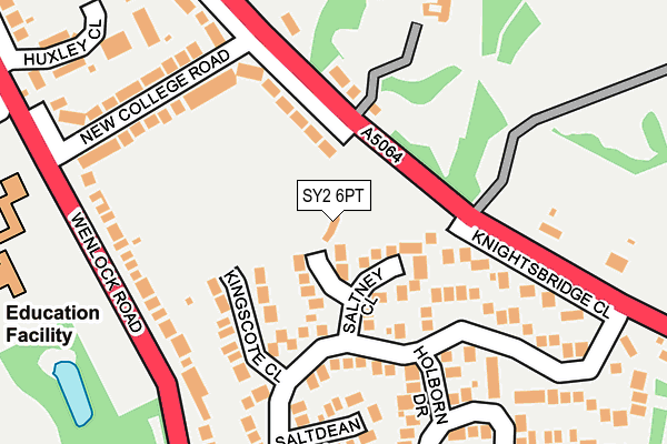 SY2 6PT map - OS OpenMap – Local (Ordnance Survey)