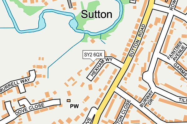 SY2 6QX map - OS OpenMap – Local (Ordnance Survey) SY2 6QX map - OS OpenMap – Local (Ordnance Survey)