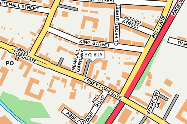 SY2 6UA map - OS OpenMap – Local (Ordnance Survey) SY2 6UA map - OS OpenMap – Local (Ordnance Survey)