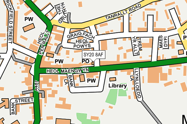 SY20 8AF map - OS OpenMap – Local (Ordnance Survey) SY20 8AF map - OS OpenMap – Local (Ordnance Survey)