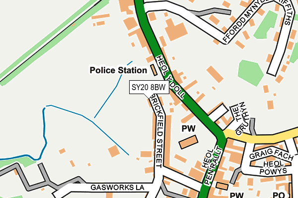 SY20 8BW map - OS OpenMap – Local (Ordnance Survey) SY20 8BW map - OS OpenMap – Local (Ordnance Survey)