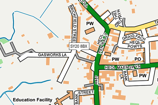 SY20 8BX map - OS OpenMap – Local (Ordnance Survey) SY20 8BX map - OS OpenMap – Local (Ordnance Survey)