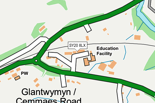 SY20 8LX map - OS OpenMap – Local (Ordnance Survey) SY20 8LX map - OS OpenMap – Local (Ordnance Survey)