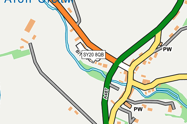 SY20 8QB map - OS OpenMap – Local (Ordnance Survey) SY20 8QB map - OS OpenMap – Local (Ordnance Survey)
