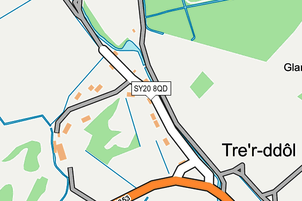 SY20 8QD map - OS OpenMap – Local (Ordnance Survey) SY20 8QD map - OS OpenMap – Local (Ordnance Survey)