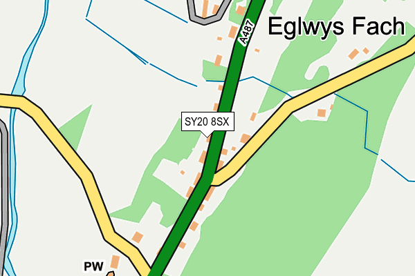 SY20 8SX map - OS OpenMap – Local (Ordnance Survey) SY20 8SX map - OS OpenMap – Local (Ordnance Survey)