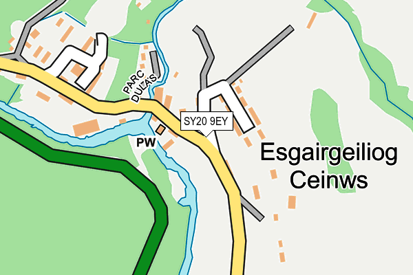 SY20 9EY map - OS OpenMap – Local (Ordnance Survey) SY20 9EY map - OS OpenMap – Local (Ordnance Survey)