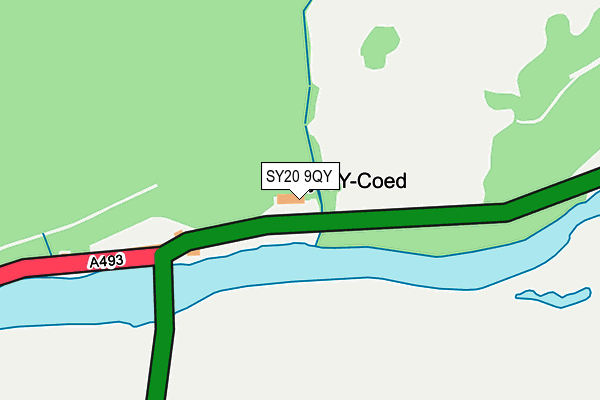 SY20 9QY map - OS OpenMap – Local (Ordnance Survey) SY20 9QY map - OS OpenMap – Local (Ordnance Survey)