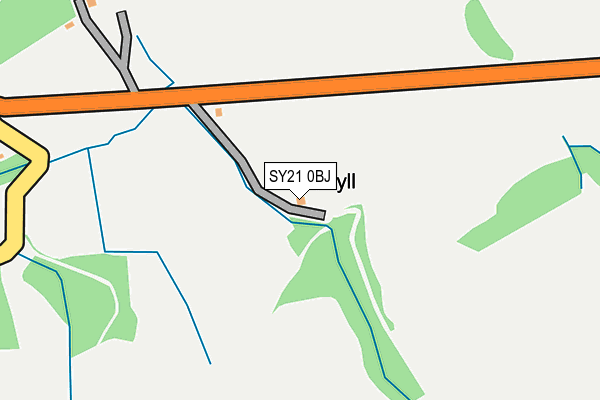 SY21 0BJ map - OS OpenMap – Local (Ordnance Survey) SY21 0BJ map - OS OpenMap – Local (Ordnance Survey)