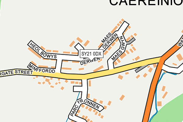 SY21 0DX map - OS OpenMap – Local (Ordnance Survey) SY21 0DX map - OS OpenMap – Local (Ordnance Survey)