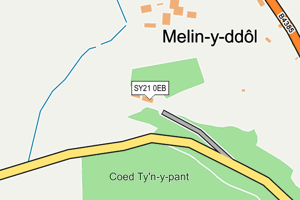 SY21 0EB map - OS OpenMap – Local (Ordnance Survey) SY21 0EB map - OS OpenMap – Local (Ordnance Survey)