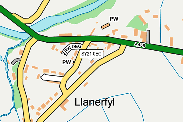 SY21 0EG map - OS OpenMap – Local (Ordnance Survey) SY21 0EG map - OS OpenMap – Local (Ordnance Survey)