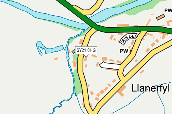 SY21 0HG map - OS OpenMap – Local (Ordnance Survey) SY21 0HG map - OS OpenMap – Local (Ordnance Survey)