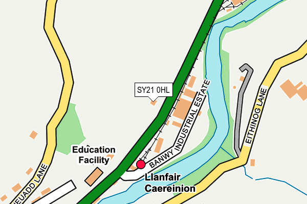 SY21 0HL map - OS OpenMap – Local (Ordnance Survey) SY21 0HL map - OS OpenMap – Local (Ordnance Survey)