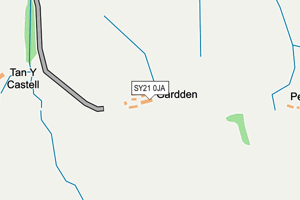 SY21 0JA map - OS OpenMap – Local (Ordnance Survey) SY21 0JA map - OS OpenMap – Local (Ordnance Survey)