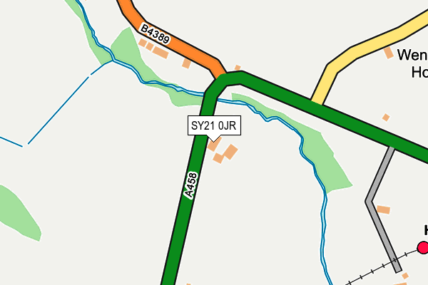 SY21 0JR map - OS OpenMap – Local (Ordnance Survey) SY21 0JR map - OS OpenMap – Local (Ordnance Survey)