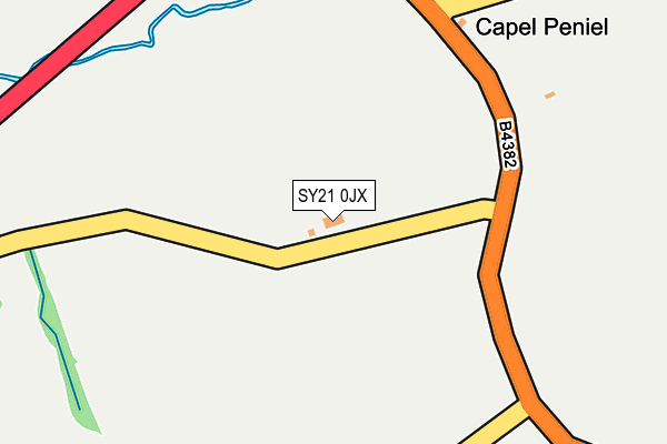 SY21 0JX map - OS OpenMap – Local (Ordnance Survey) SY21 0JX map - OS OpenMap – Local (Ordnance Survey)
