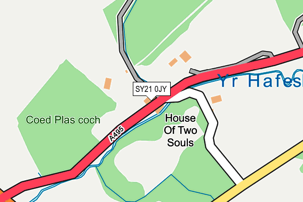 SY21 0JY map - OS OpenMap – Local (Ordnance Survey)