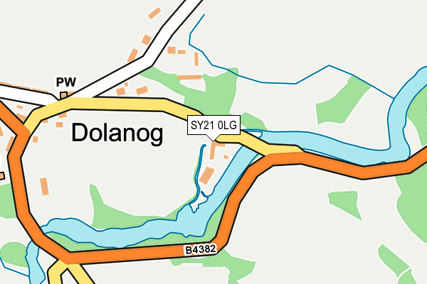 SY21 0LG map - OS OpenMap – Local (Ordnance Survey) SY21 0LG map - OS OpenMap – Local (Ordnance Survey)