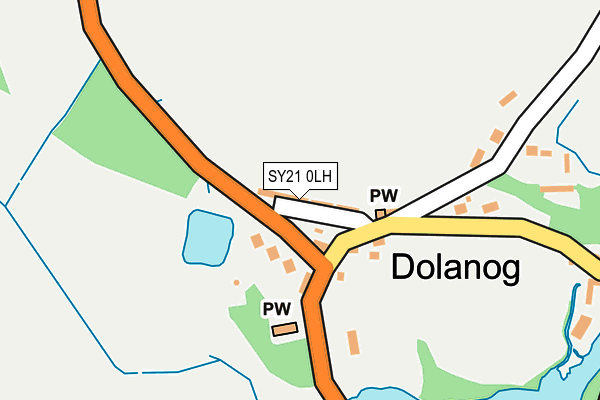 SY21 0LH map - OS OpenMap – Local (Ordnance Survey) SY21 0LH map - OS OpenMap – Local (Ordnance Survey)