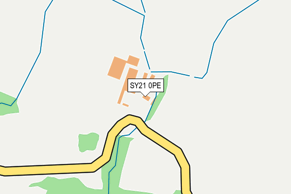SY21 0PE map - OS OpenMap – Local (Ordnance Survey) SY21 0PE map - OS OpenMap – Local (Ordnance Survey)
