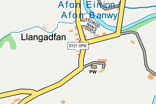 SY21 0PW map - OS OpenMap – Local (Ordnance Survey) SY21 0PW map - OS OpenMap – Local (Ordnance Survey)