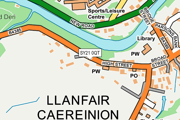 SY21 0QT map - OS OpenMap – Local (Ordnance Survey)