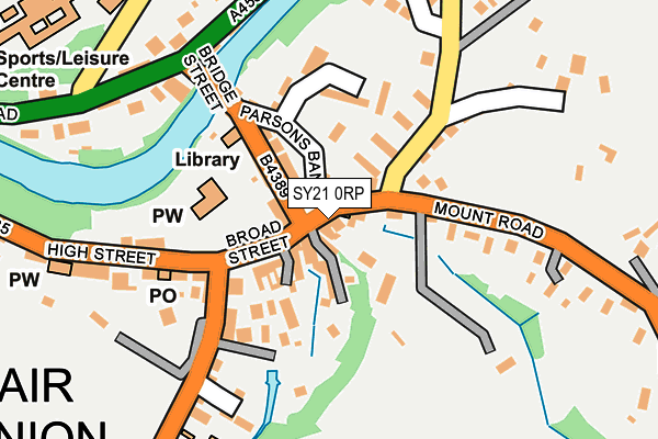 SY21 0RP map - OS OpenMap – Local (Ordnance Survey) SY21 0RP map - OS OpenMap – Local (Ordnance Survey)