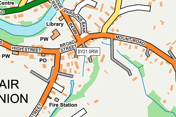 SY21 0RW map - OS OpenMap – Local (Ordnance Survey) SY21 0RW map - OS OpenMap – Local (Ordnance Survey)