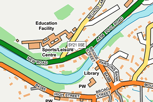 SY21 0SE map - OS OpenMap – Local (Ordnance Survey) SY21 0SE map - OS OpenMap – Local (Ordnance Survey)
