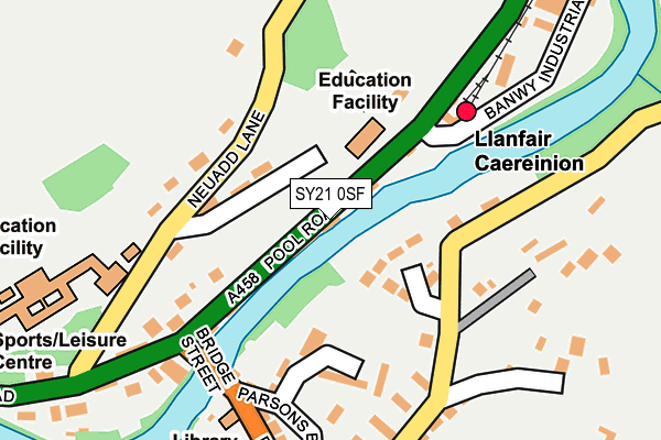 SY21 0SF map - OS OpenMap – Local (Ordnance Survey) SY21 0SF map - OS OpenMap – Local (Ordnance Survey)