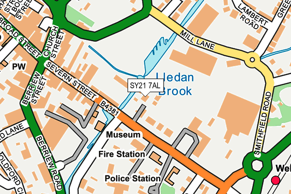 SY21 7AL map - OS OpenMap – Local (Ordnance Survey) SY21 7AL map - OS OpenMap – Local (Ordnance Survey)