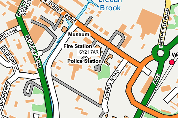SY21 7AR map - OS OpenMap – Local (Ordnance Survey) SY21 7AR map - OS OpenMap – Local (Ordnance Survey)