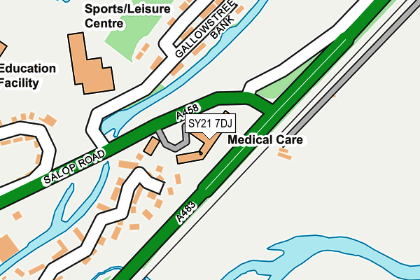 SY21 7DJ map - OS OpenMap – Local (Ordnance Survey) SY21 7DJ map - OS OpenMap – Local (Ordnance Survey)