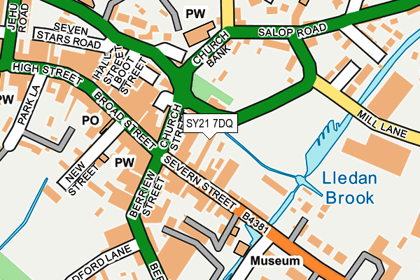 SY21 7DQ map - OS OpenMap – Local (Ordnance Survey) SY21 7DQ map - OS OpenMap – Local (Ordnance Survey)