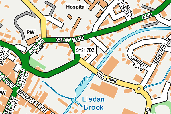 SY21 7DZ map - OS OpenMap – Local (Ordnance Survey) SY21 7DZ map - OS OpenMap – Local (Ordnance Survey)