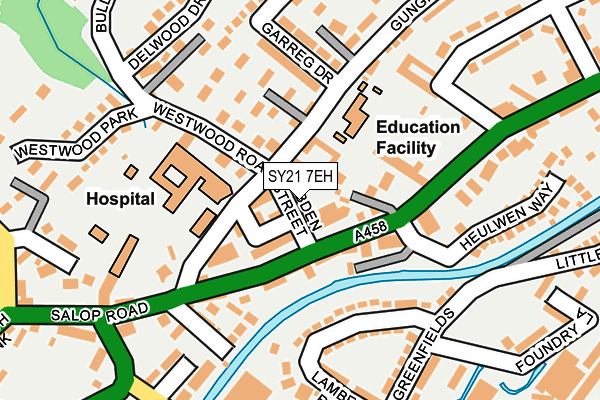 SY21 7EH map - OS OpenMap – Local (Ordnance Survey) SY21 7EH map - OS OpenMap – Local (Ordnance Survey)