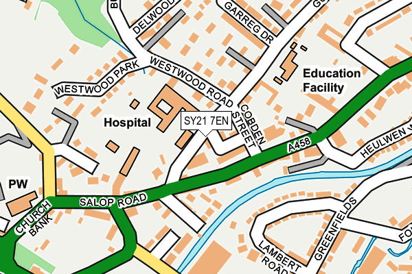 SY21 7EN map - OS OpenMap – Local (Ordnance Survey) SY21 7EN map - OS OpenMap – Local (Ordnance Survey)